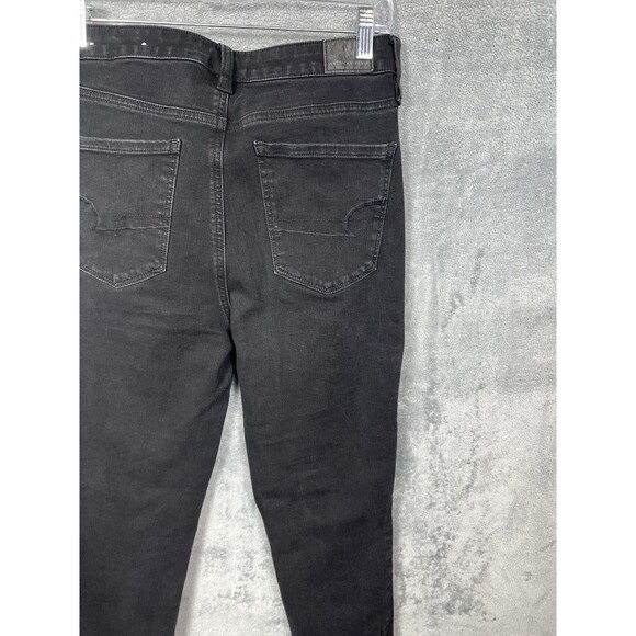 American Eagle Women's 10 Regular Next Level Hi-Rise Jegging Jeans Black M - Picture 8 of 16